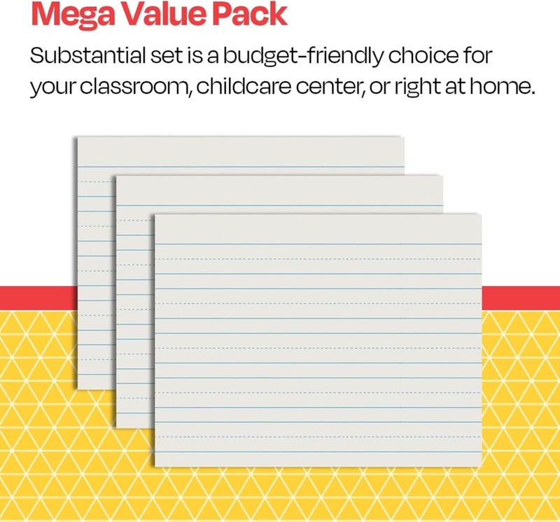 School Smart - 85348 Skip-A-Line Ruled Writing Paper, 1 Inch Ruled Long Way, 10-1/2 x 8 Inches, Pack of 500 White - Image 3